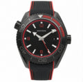 Men's Automatic GMT Diver in Black Ceramic with Red Accents
